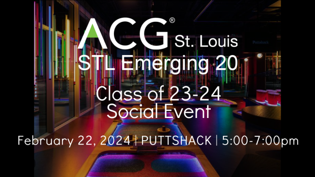 2024 STL Emerging 20 February Social ACG St Louis   Puttshack   Web 